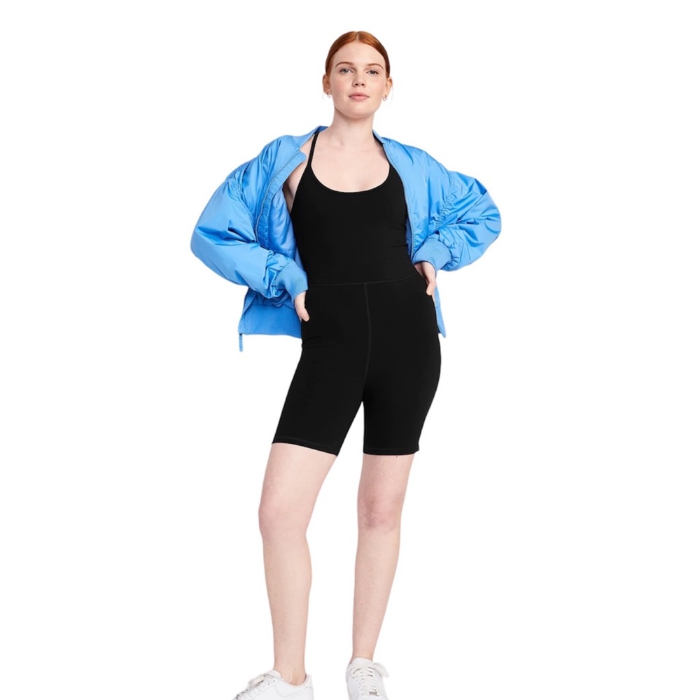 NEW Old Navy PowerChill Cami Bodysuit Romper 6-inch inseam